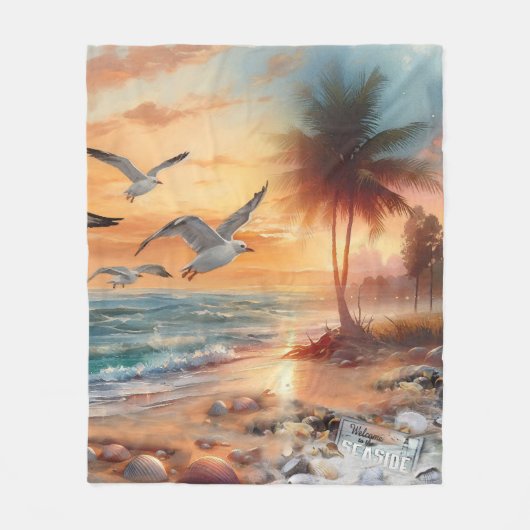 Seaside Wedding Feesten op het strand Fleece Deken (Voorkant)