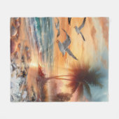 Seaside Wedding Feesten op het strand Fleece Deken (Voorkant (Horizontaal))