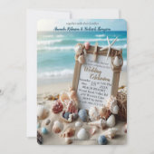 Seaside Wedding Feesten op het strand Kaart (Voorkant)