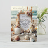 Seaside Wedding Feesten op het strand Kaart (Staand voorkant)