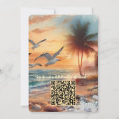 Seaside Wedding Feesten op het strand Kaart (Achterkant)