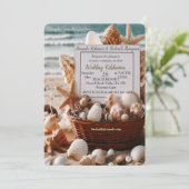 Seaside Wedding Feesten op het strand Kaart (Staand voorkant)