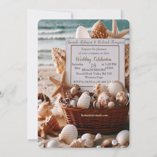 Seaside Wedding Feesten op het strand Kaart (Voorkant)