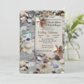 Seaside Wedding Feesten op het strand Kaart (Staand voorkant)