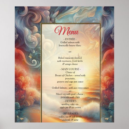 Seaside Wedding Feesten op het strand Poster (Voorkant)