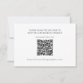 Seaside Wedding RSVP QR Code Kaart Notitiekaartje (Achterkant)