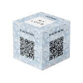 Seaside welkom bedrijf logo QR codes info tabel Kubus (Voorkant hoekig)