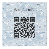 Seaside welkom bedrijf logo QR codes info tabel Kubus (Voorkant)