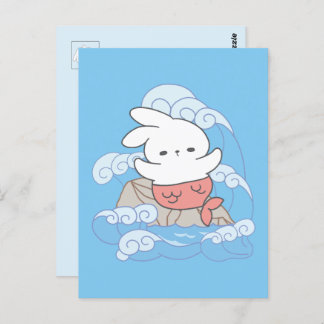 Seaside Whimsy Mer-Bunny Avontuur Briefkaart
