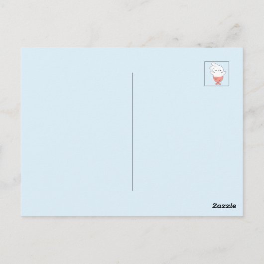 Seaside Whimsy Mer-Bunny Avontuur Briefkaart (Achterkant)