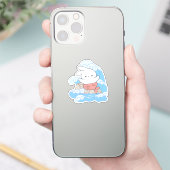 Seaside Whimsy Mer-Bunny Avontuur Sticker (Telefoon)