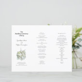Seaside White Hydrangea n Starfish Wedding Program (Staand voorkant)