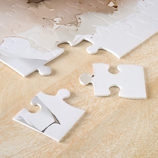 Seaside Window View Watercolor Coastal Scene Legpuzzel (Zijkant)