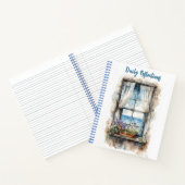 Seaside Window View Watercolor Coastal Scene Notitieboek (Binnen)