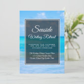 Seaside Writing Retreat Author Life Coach Business Kaart (Staand voorkant)