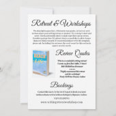 Seaside Writing Retreat Author Life Coach Business Kaart (Achterkant)