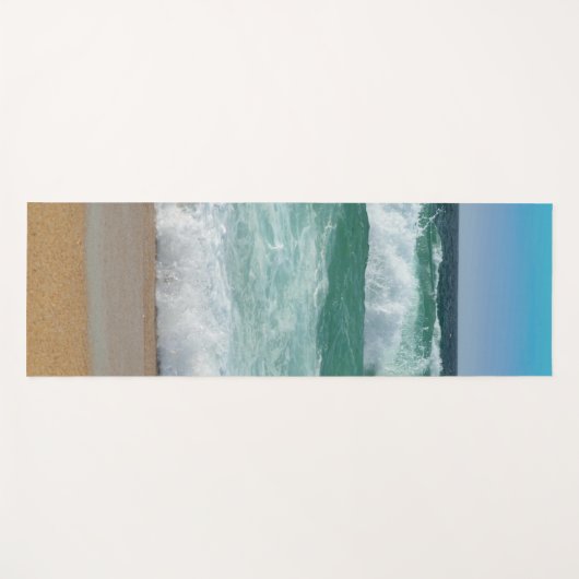 Seaside Zee Waves Sand Beach Sjabloon Fitness Yogamat (Voorkant (horizontaal))