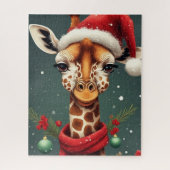 Season Greetings Giraffe Legpuzzel (Verticaal)