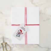 Season Greetings Penguin Cadeaulabel (Met Touw)