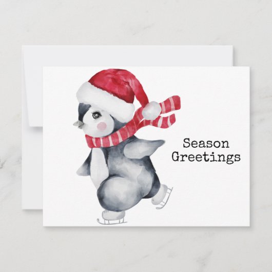 Season Greetings Penguin  Kaart (Voorkant)