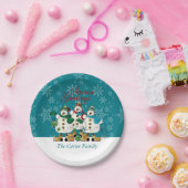 Season Greetings Snowmen Buddies | Kerstmis Papieren Bordje (Feest)