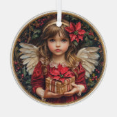 Season of Giving – Angel of Christmas Grace Glas Ornament (Achterkant)
