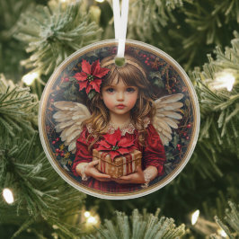 Season of Giving – Angel of Christmas Grace Glas Ornament