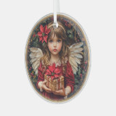 Season of Giving – Angel of Christmas Grace Glas Ornament (Voorkant links)