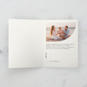 Season of Joy Elegant Script  Family Photo Folded Feestdagen Kaart (Binnen)