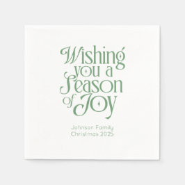 Season of Joy Holiday Napkins Personalized Servet