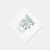 Season of Joy Holiday Napkins Personalized Servet (Hoek)