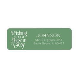 Season of Joy Holiday Return Address Etiket