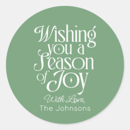 Season of Joy Holiday Sticker Personalized