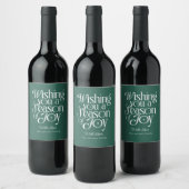 Season of Joy Holiday Wine Label Personalized Wijn Etiket (Flessen)