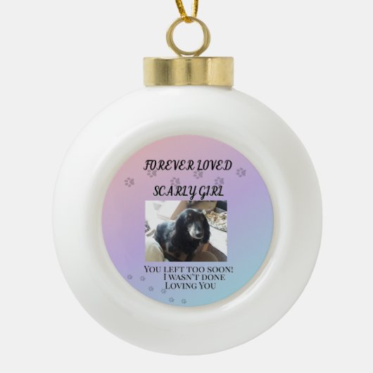 Season Of Love Remembrance Tribute Keramische Bal Ornament (Voorkant)