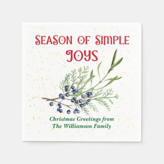 Season of Simple Joys Blue Juniper Christmas Servet