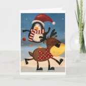 ***SEASON OM JOLLY** TE ZIJN EN U TE DENKEN FEESTDAGEN KAART (Voorkant)