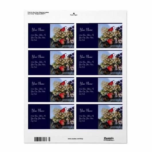 SEASON ' S FRUITS 1 - GRAPES EN PEARS blue Etiket (Full Sheet)