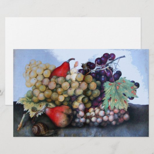 SEASON ' S FRUITS 1 - GRAPES EN PEARS BRIEFPAPIER (Voorkant / Achterkant)