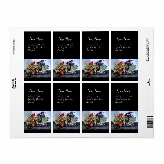 SEASON ' S FRUITS 1 - GRAPES EN PEARS ETIKET (Full Sheet)