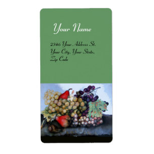 SEASON ' S FRUITS 1 - GRAPES EN PEARS - groen Etiket