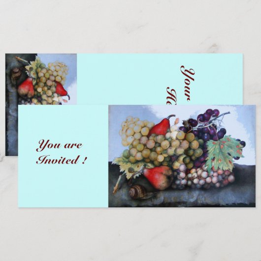 SEASON ' S FRUITS 1 - GRAPES EN PEARS KAART (Voorkant / Achterkant)