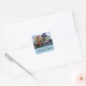 SEASON ' S FRUITS 1 - GRAPES EN PEARS VIERKANTE STICKER (Envelop)