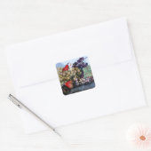 SEASON ' S FRUITS 1 - GRAPES EN PEARS VIERKANTE STICKER (Envelop)