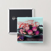 SEASON ' S FRUITS 2 VIERKANTE BUTTON 5,1 CM (Voorkant /achterkant)