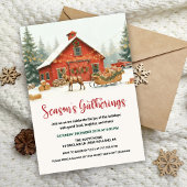 Season’s Gatherings Christmas Party Invitation  Kaart