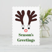 Season’s Greetings Flat Holiday Card Feestdagenkaart (Staand voorkant)