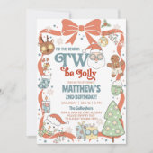 Season TWO be jolly boy Christmas 2nd birthday. Kaart (Voorkant)