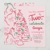 Season Two Celebrate Coquette Christmas Birthday Kaart (Voorkant / Achterkant)