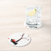 Seasonal Art Scottie Dog Robin Kartonnen Onderzetters (Insitu)